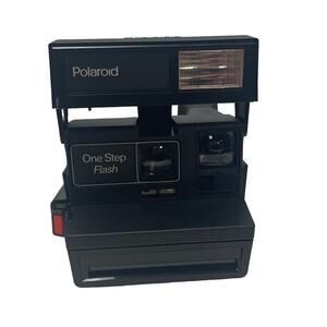 Vintage Working Polaroid One Step Flash Camera w Strap Made in United Kingdom